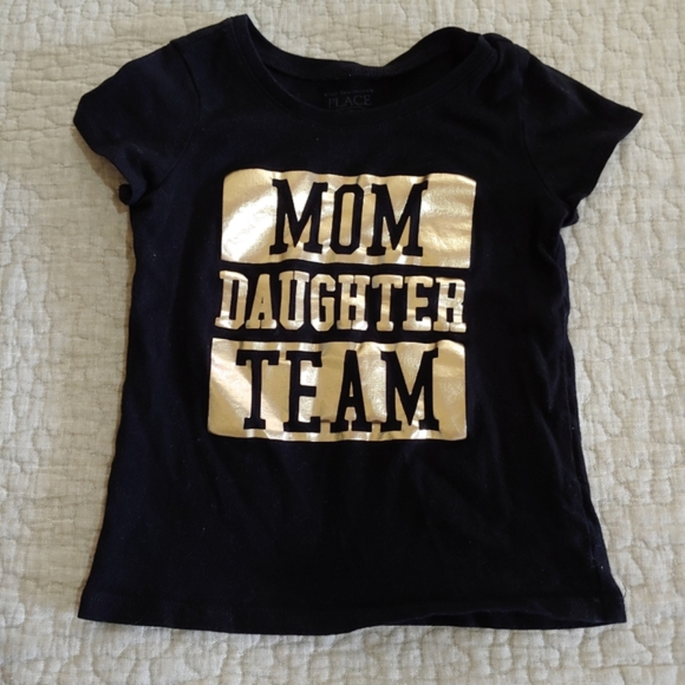 Children's Place Mom/Daughter/Team Shirt, Size 3T, Black & Gold
